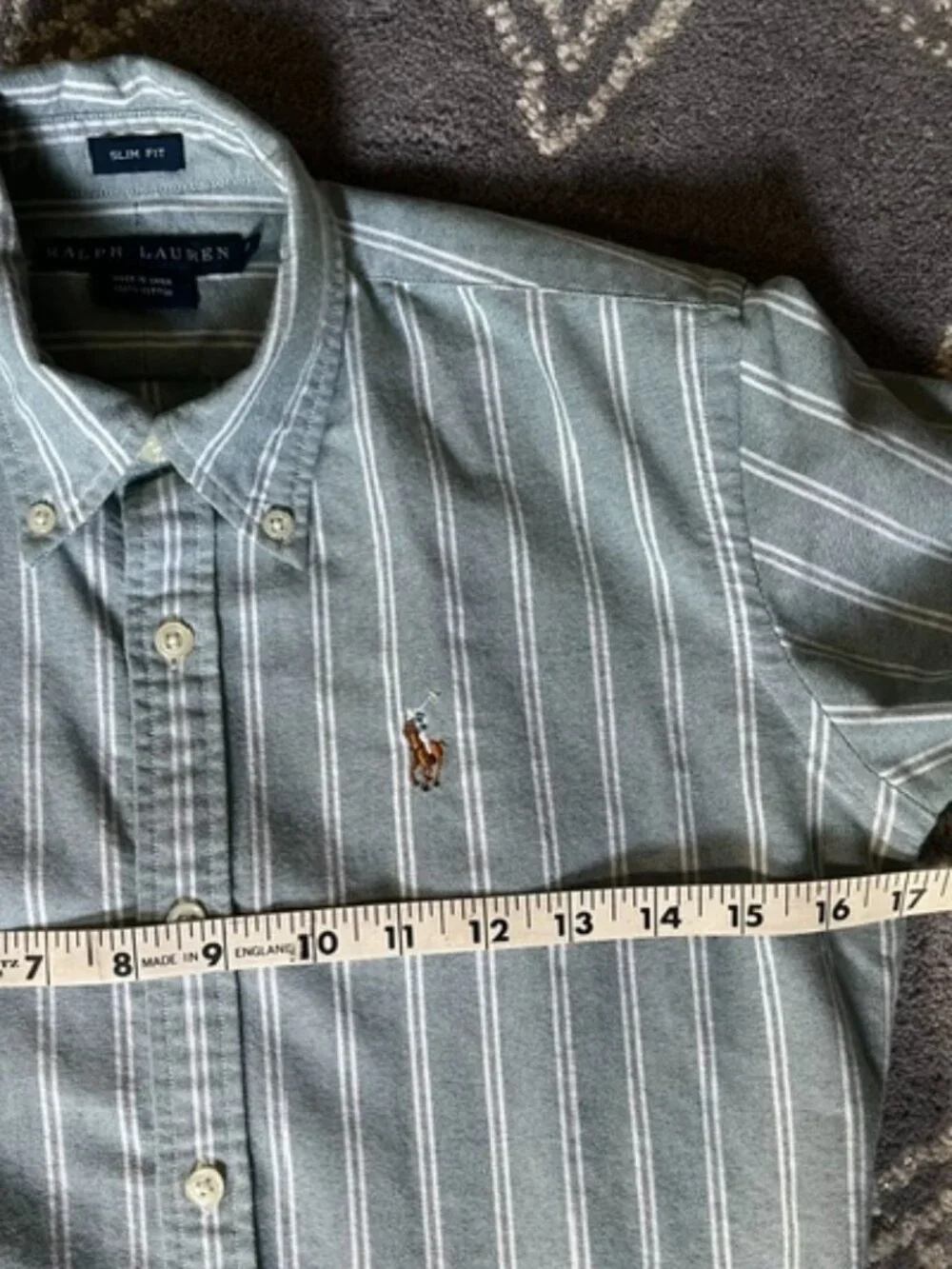 Ralph Lauren Striped Cotton Oxford Long-Sleeve Slim Fit Boys